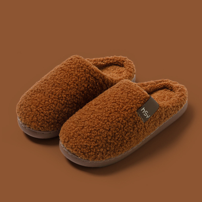 Women's Fuzzy Slip-on Slippers Warm Cozy Soft Lightweight Memory Foam Indoor House Shoes  ( BUY 2 FREE SHIPPING )