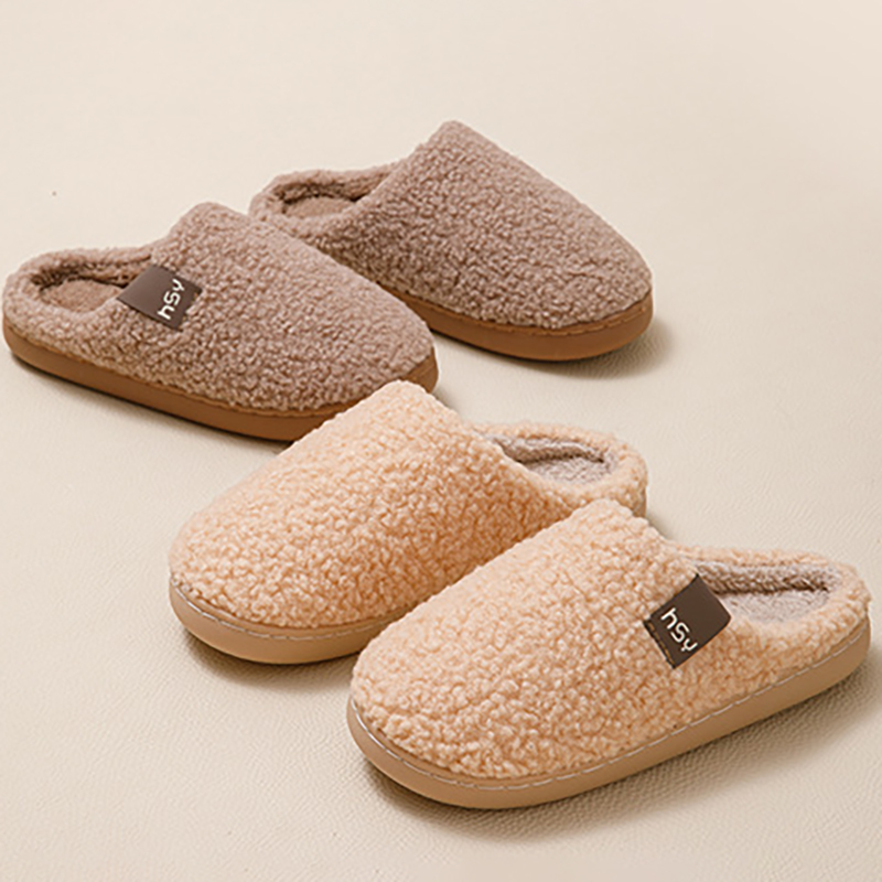 Women's Fuzzy Slip-on Slippers Warm Cozy Soft Lightweight Memory Foam Indoor House Shoes  ( BUY 2 FREE SHIPPING )