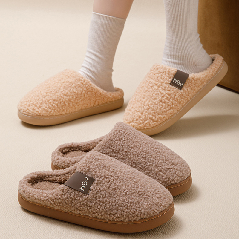 Women's Fuzzy Slip-on Slippers Warm Cozy Soft Lightweight Memory Foam Indoor House Shoes  ( BUY 2 FREE SHIPPING )