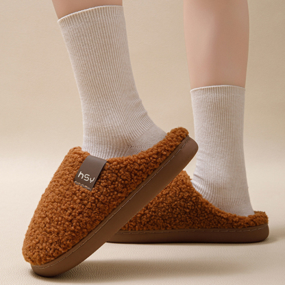 Women's Fuzzy Slip-on Slippers Warm Cozy Soft Lightweight Memory Foam Indoor House Shoes  ( BUY 2 FREE SHIPPING )