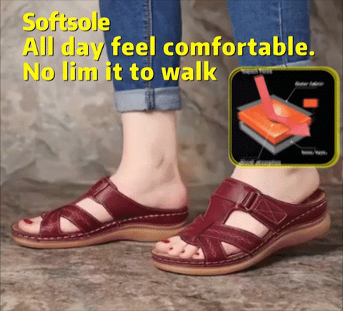 Dr. Care Premium Vintage Orthopedic Open Toe Sandal, Comfy Women Orthopedic Premium Sandals