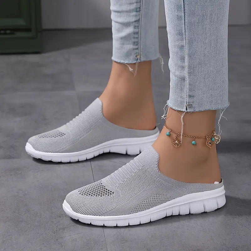Comfy Solid Color Closed Toe Non Slip Slides Shoes