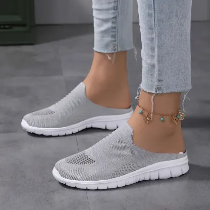 Comfy Solid Color Closed Toe Non Slip Slides Shoes