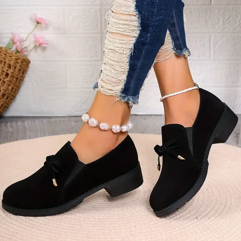 🔥Prime day 60% OFF -Womens Retro Bowknot Flat Shoes