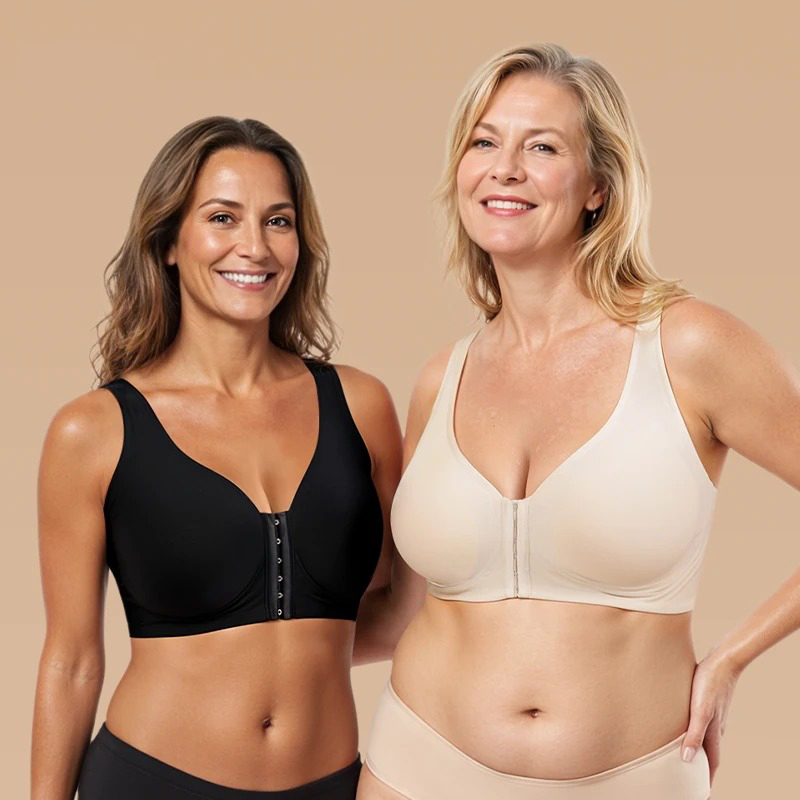 Pay 1 Get 3 - Seamless Front Buckle Cross Back Shaping Bra For Seniors