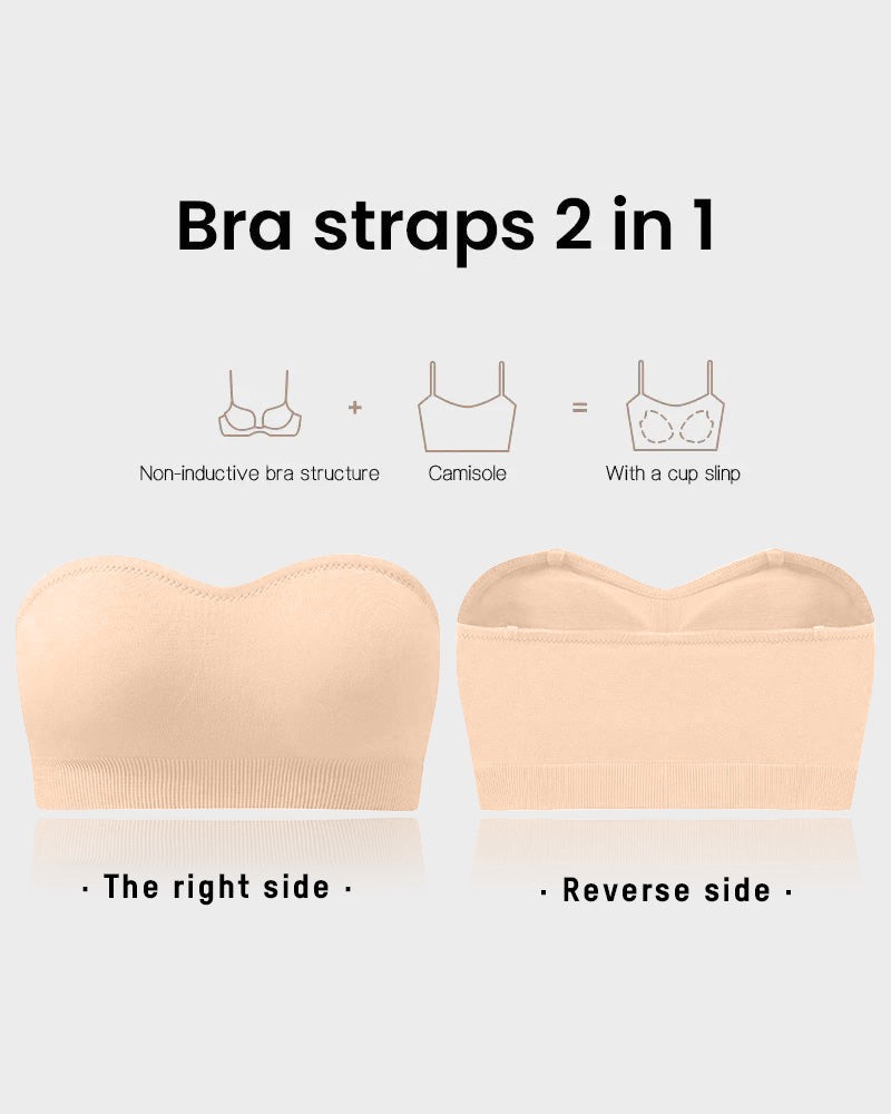 Pay 1 Get 3 - Wireless Strapless Bandeau Bra