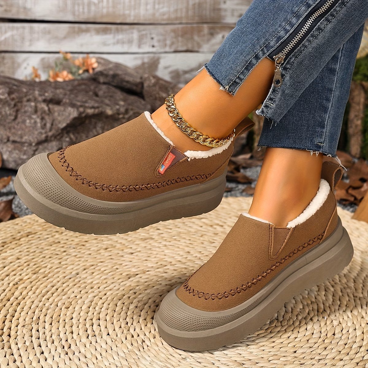 Comfortable Thick Sole Smooth Plush Upper Elegant Shoes  ( BUY 2 FREE SHIPPING )