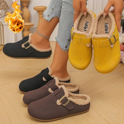 Versatile Fleece-Lined Warm Mule Shoes ( BUY 2 FREE SHIPPING )