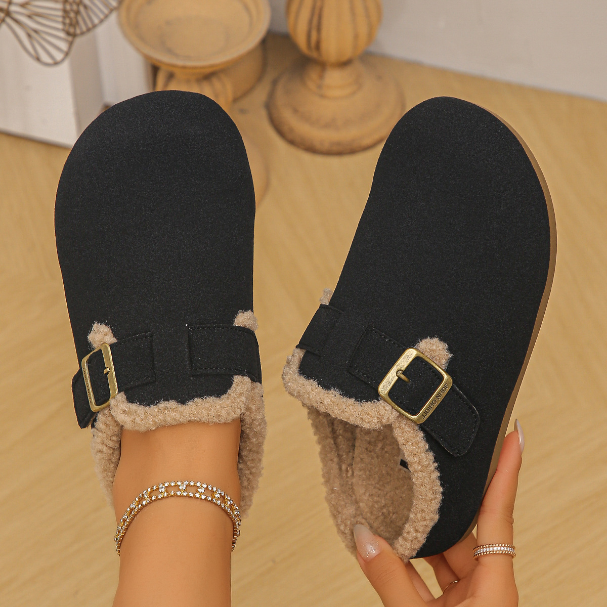 Versatile Fleece-Lined Warm Mule Shoes ( BUY 2 FREE SHIPPING )