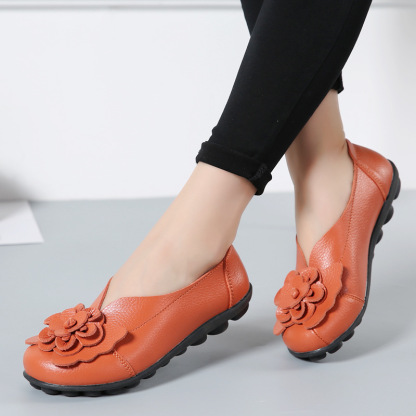 Orthopedic Flower Loafers In Breathable Leather - BUY 2 FREE SHIPPING