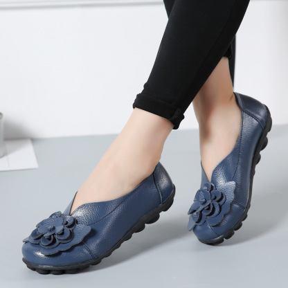 Orthopedic Flower Loafers In Breathable Leather - BUY 2 FREE SHIPPING