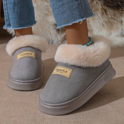 [ Warm Stylish Shoes ] Warm Stylish Plush-Trimmed Shoes  ( BUY 2 FREE SHIPPING )