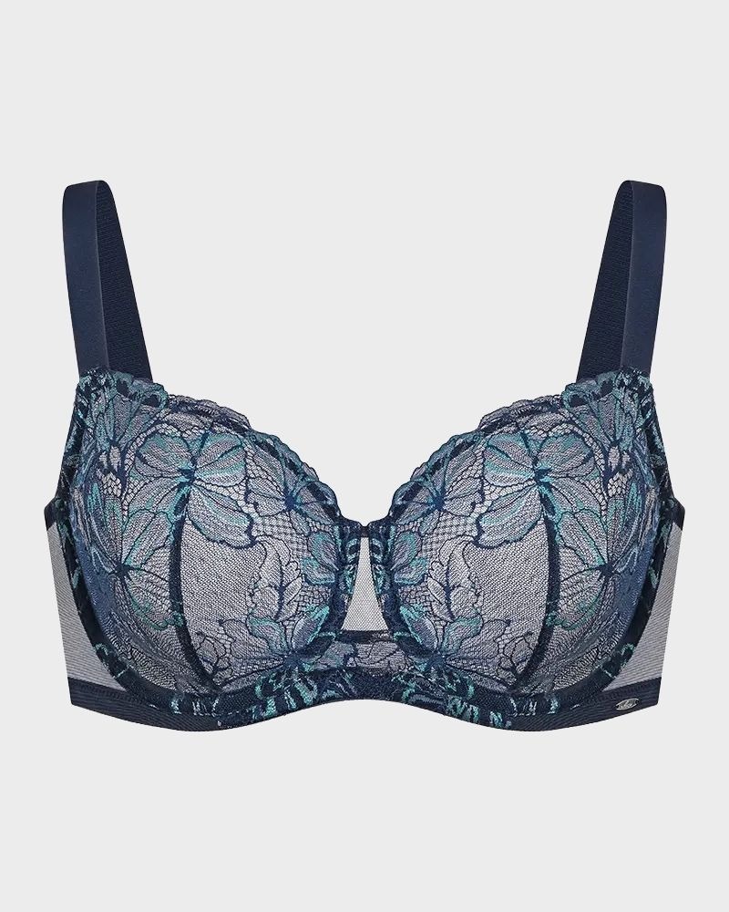 Pay 1 Get 3 - Floral Lace Plus Size Unlined Minimizer Bra