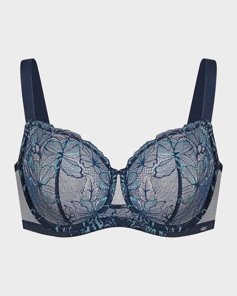 Pay 1 Get 3 - Floral Lace Plus Size Unlined Minimizer Bra
