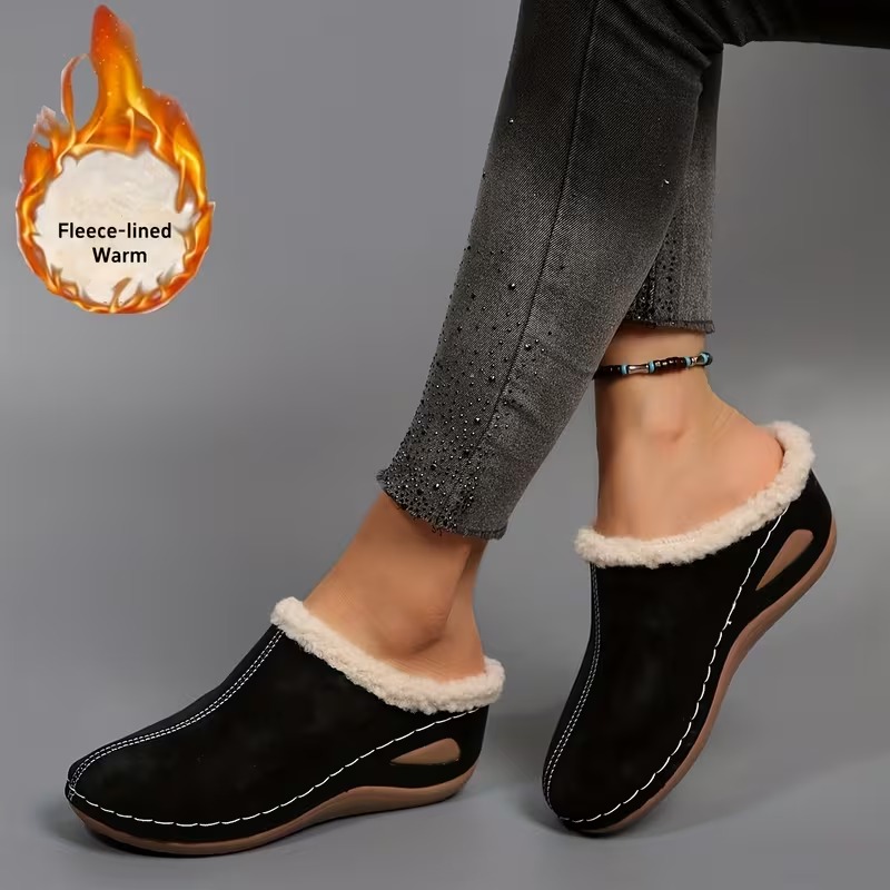 Women's Cozy Fleece Lined Slip-On Loafers