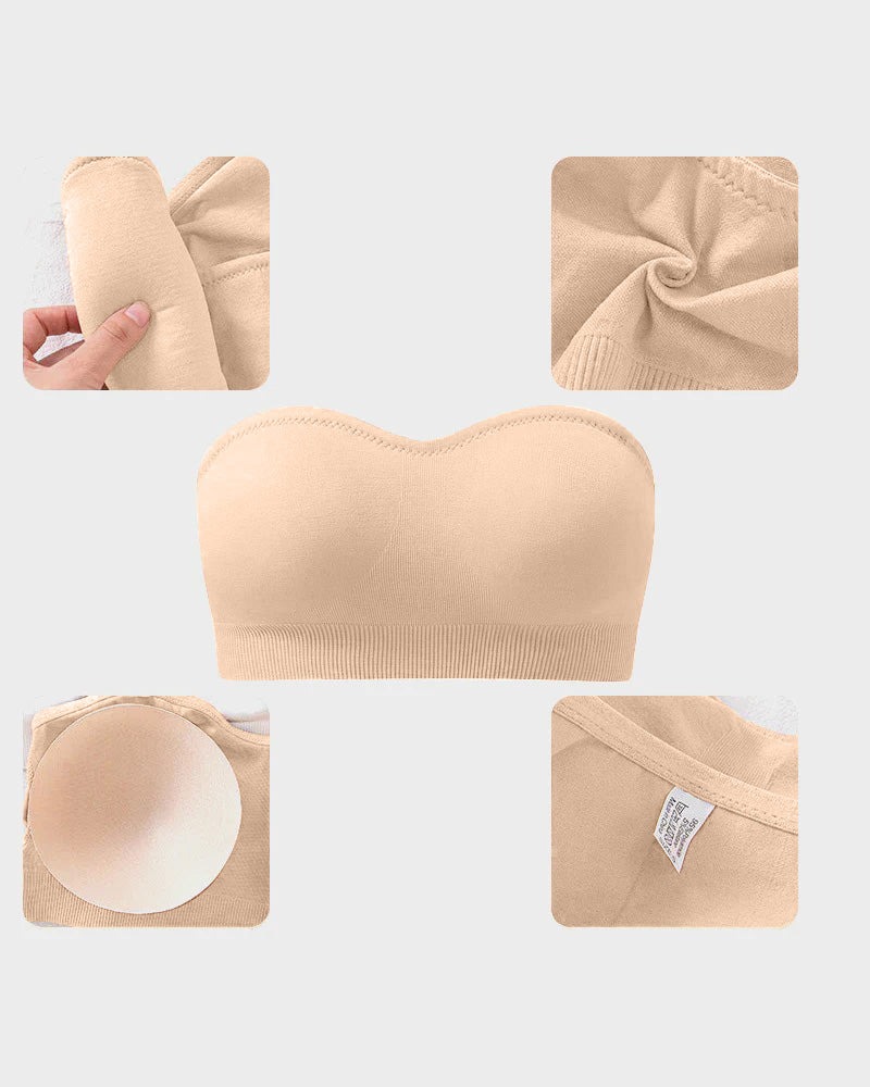 Pay 1 Get 3 - Wireless Strapless Bandeau Bra