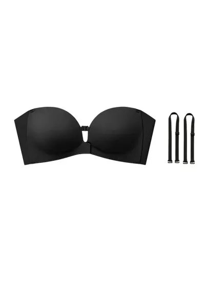 Pay 1 Get 2 - Women's Strapless Front Closure Push-Up Bra