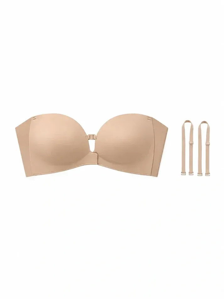 Pay 1 Get 2 - Women's Strapless Front Closure Push-Up Bra