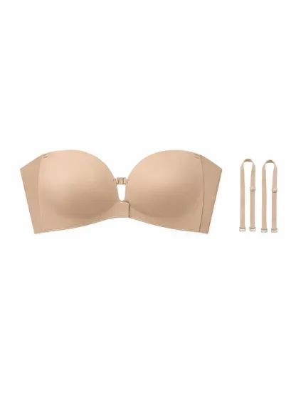 Pay 1 Get 2 - Women's Strapless Front Closure Push-Up Bra
