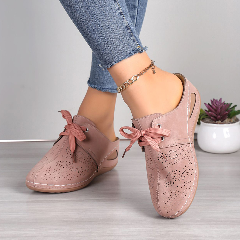 🔥Last Day Promotion 50% OFF - New Women's Sculpted Wedge Heel Thick Leather Shoes