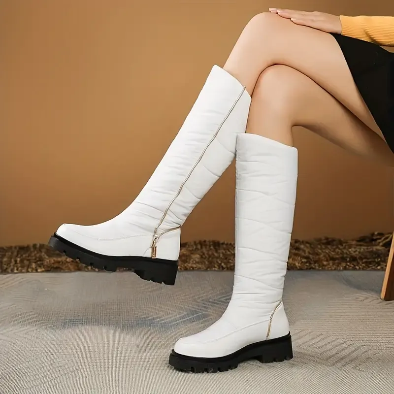 Women's Winter Waterproof Boots - Thick Insulated Snow Boots with Non-Slip Rubber Sole