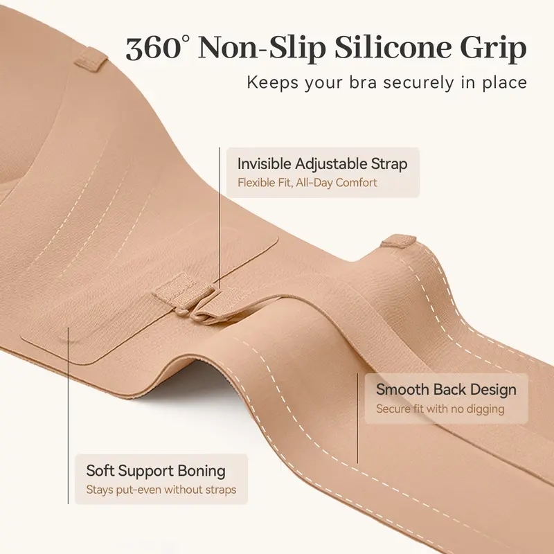 Pay 1 Get 2 - Women's Strapless Front Closure Bra