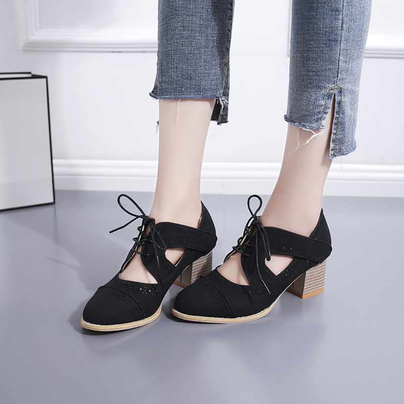 🔥Last Day 60% OFF - New large size breathable retro thick heel sandals