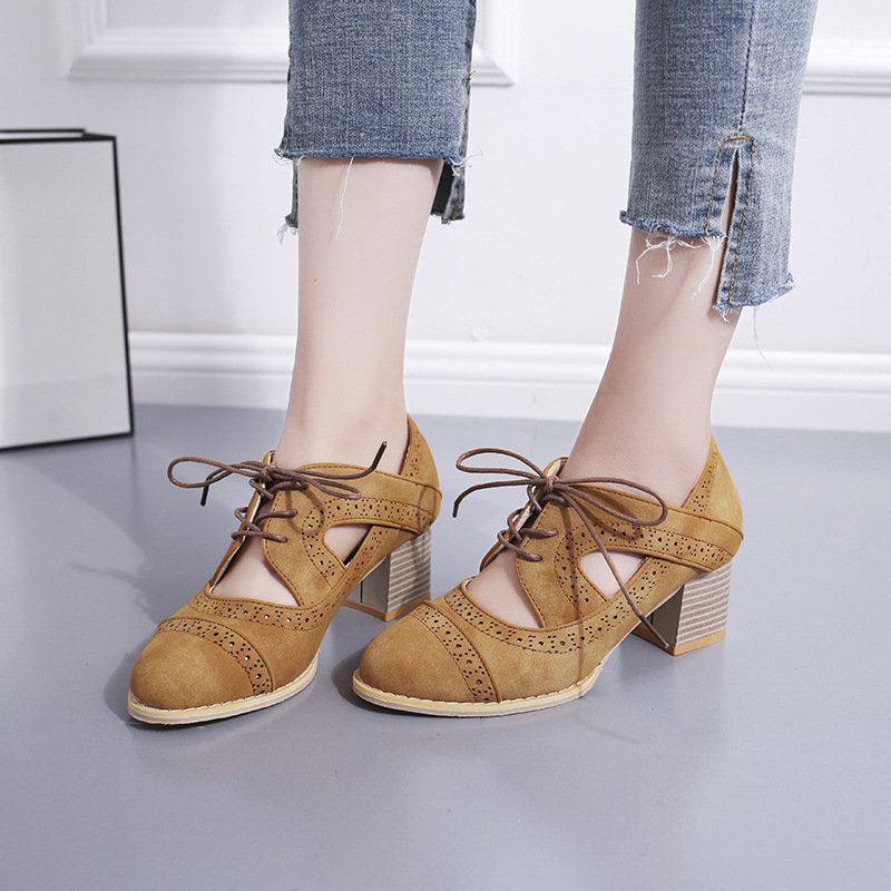 🔥Last Day 60% OFF - New large size breathable retro thick heel sandals