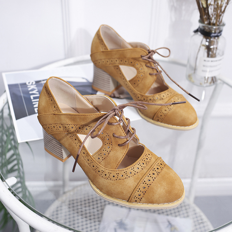 🔥Last Day 60% OFF - New large size breathable retro thick heel sandals
