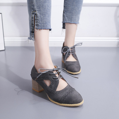🔥Last Day 60% OFF - New large size breathable retro thick heel sandals