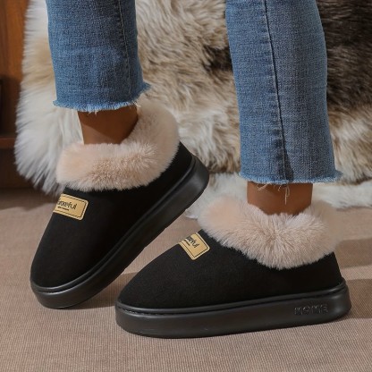 [ Warm Stylish Shoes ] Warm Stylish Plush-Trimmed Shoes  ( BUY 2 FREE SHIPPING )