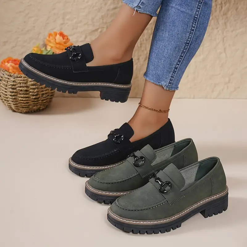 Stylish Comfort Loafers - Soft, Breathable, Round-Toe Design