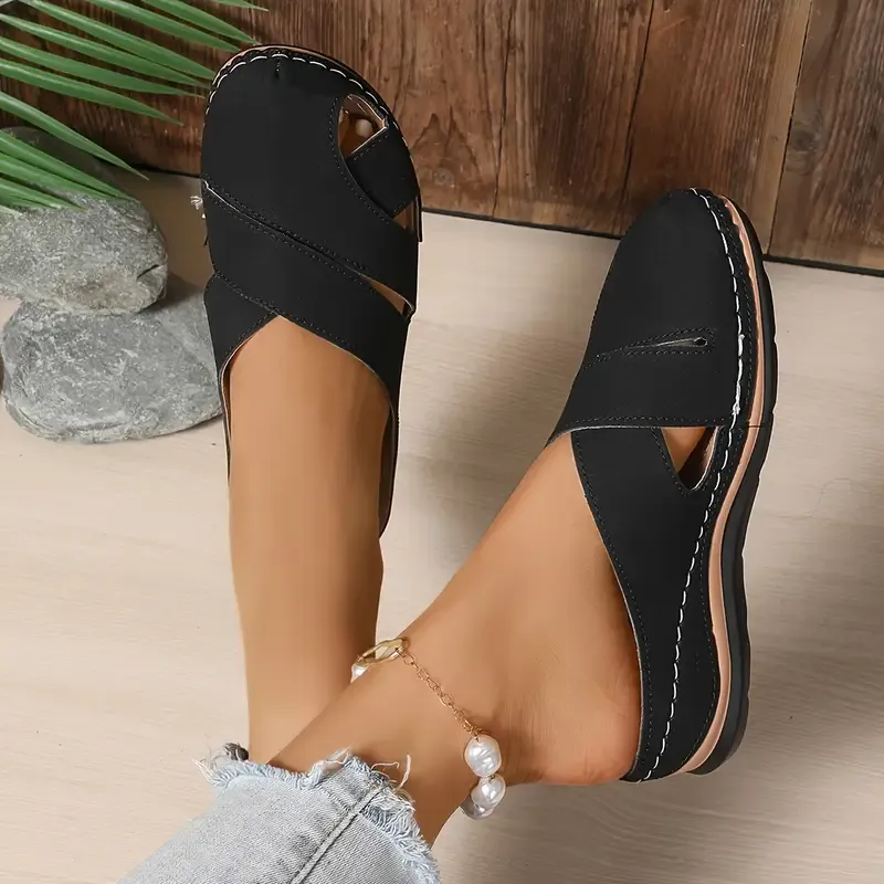 🔥Last Day 60% OFF - Women'S Casual Round Toe Platform Wedge Sandals