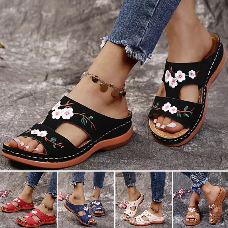 🔥Last Day Sale-[SAVE 50% OFF]-- Women's Orthopedic Flower Embroidered