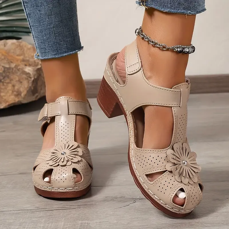 Engraved Comfortable Chunky Heel Sandals ( BUY 2 FREE SHIPPING )