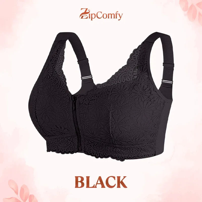 BUY ONE GET ONE FREE 🔥 ZipComfy - Comfy & Feminine Front Zipper Bra