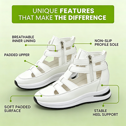 🔥Last Day 60% OFF - Side Zipper Comfortable Lightweight Wedge Sandals