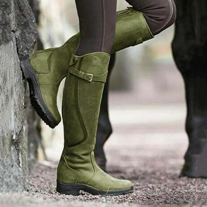 2024 Flash Sale 70% OFF🔥-Women Leather Low Heel Comfy Boots