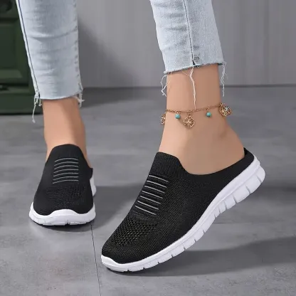 Comfy Solid Color Closed Toe Non Slip Slides Shoes