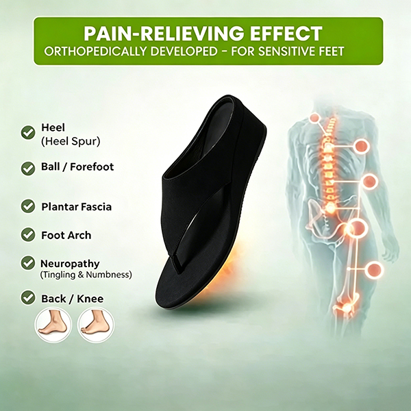 Foot comfort – Comfort leather slippers with anatomical pressure relief