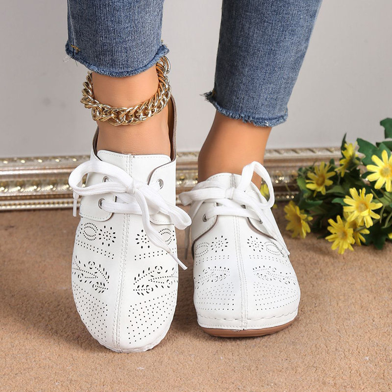 🔥Last Day Promotion 50% OFF - New Women's Sculpted Wedge Heel Thick Leather Shoes