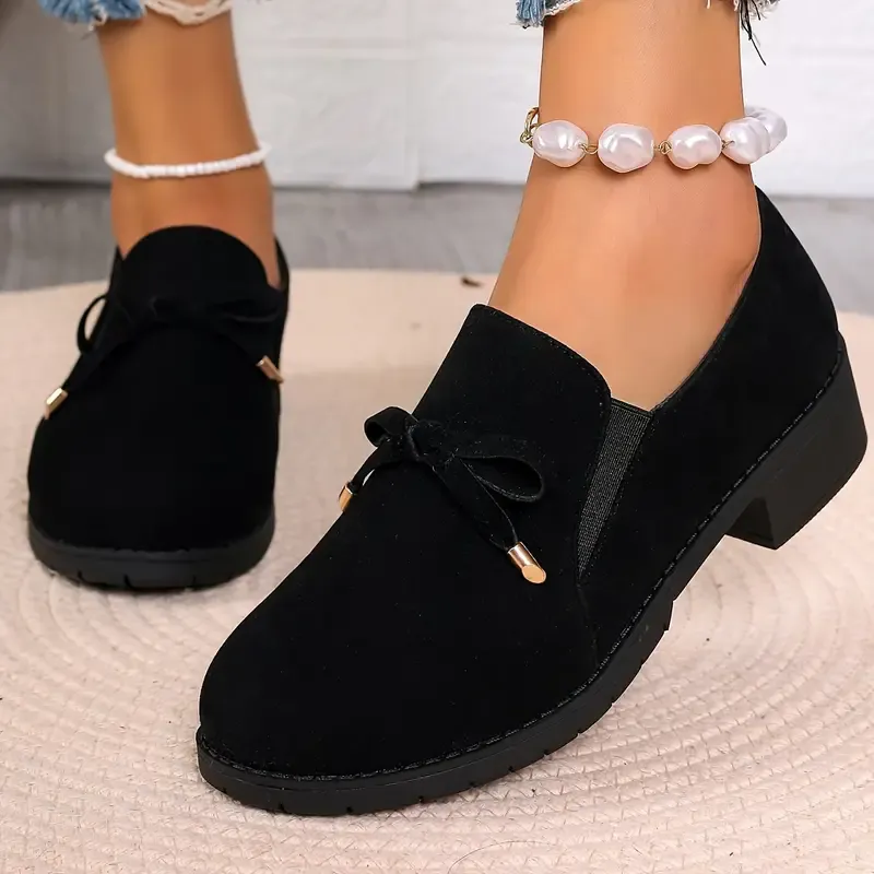 🔥Prime day 60% OFF -Womens Retro Bowknot Flat Shoes