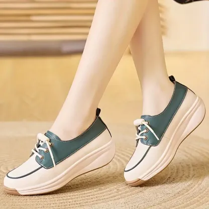 Women's Chic White Slip-On Loafers with Thick Sole