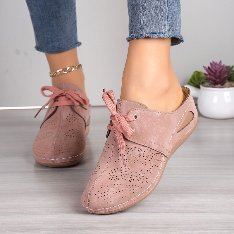 🔥Last Day Promotion 50% OFF - New Women's Sculpted Wedge Heel Thick Leather Shoes