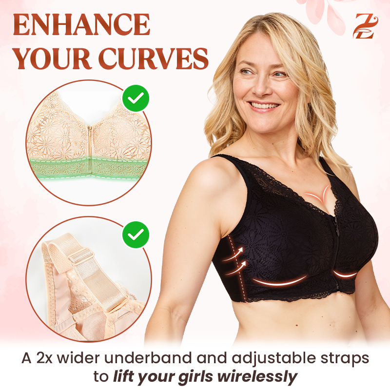 BUY ONE GET ONE FREE 🔥 ZipComfy - Comfy & Feminine Front Zipper Bra