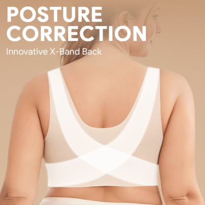 Pay 1 Get 3 - Seamless Front Buckle Cross Back Shaping Bra For Seniors