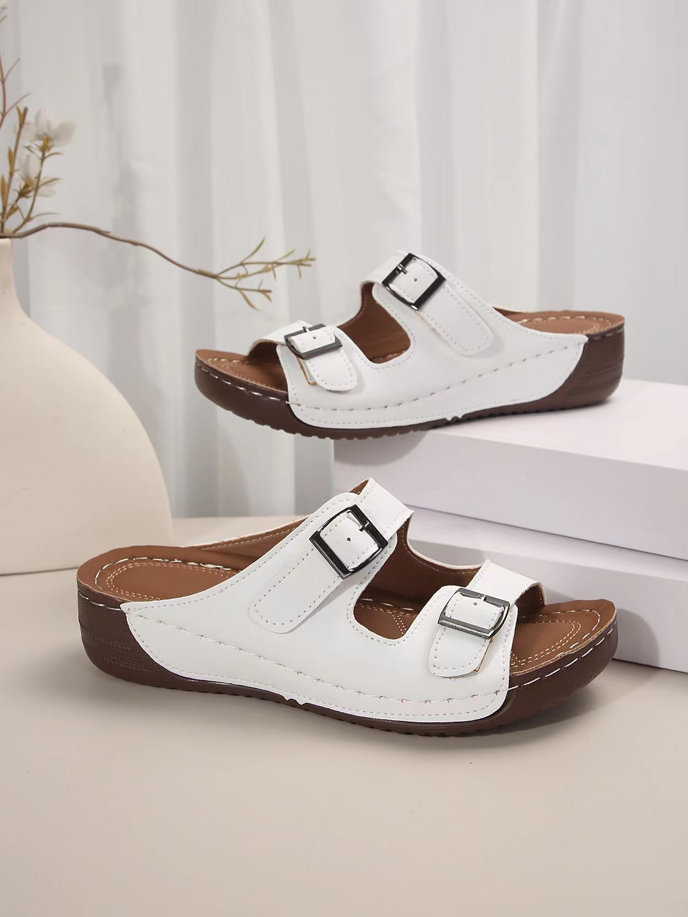 🔥Last Day 60% OFF - Casual belt buckle comfortable sandals