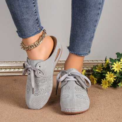🔥Last Day Promotion 50% OFF - New Women's Sculpted Wedge Heel Thick Leather Shoes