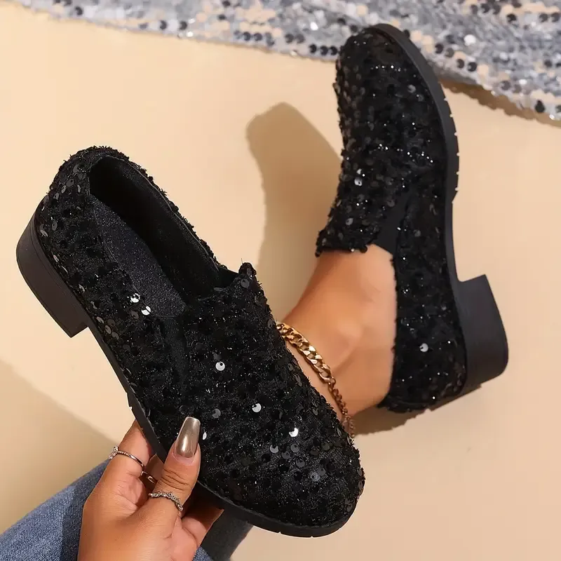 🔥Last Day Promotion 50% OFF - Women's Comfortable Breathable Sequin Loafers