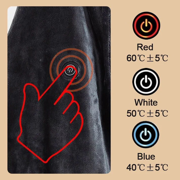 ❄️🧣 Heated Shawl Blanket with Zipper – 60% OFF! Ultra-soft flannel, fast heating 45-65°C, safe carbon fibre – shawl or throw.